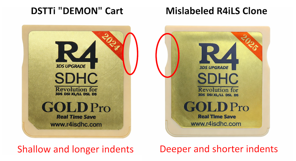 DEMON and R4iLS Cart Comparison